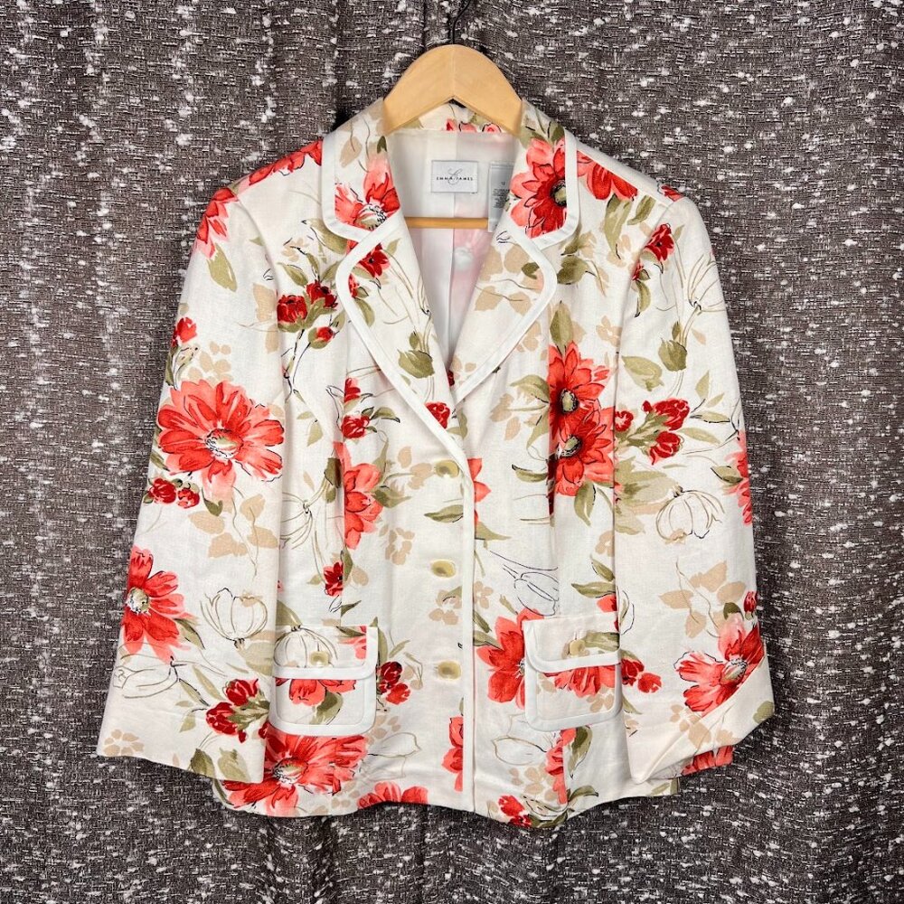 Emma James Floral Blazer S 12